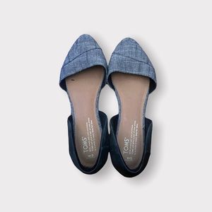 Toms Grey & Black Leather Shoes Size 9